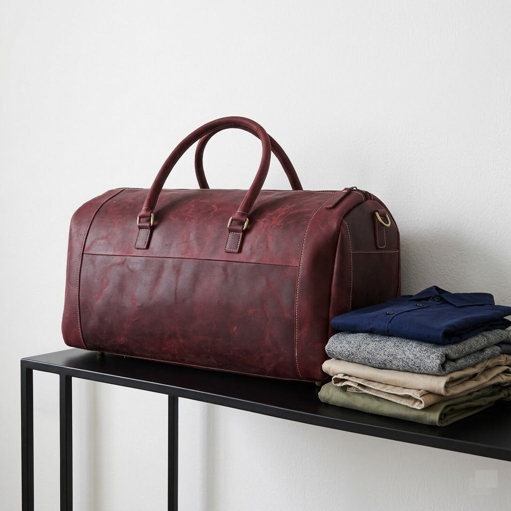 Дорожная спортивная сумка из натуральной кожи Багаж на выходные из кожи буйвола Спортивная сумка