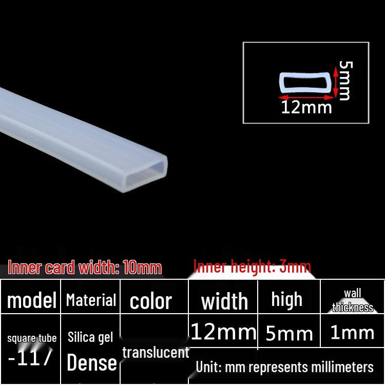 High-Temperature Resistant Silicone Square Tubing: Durable, Customizable, Aging-Resistant Rubber Sheath and Hollow Sealing Strip.