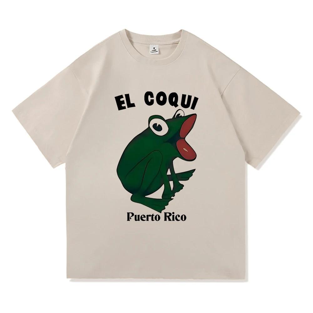 Bad Bunny El Coqui Frog T Shirt Fotos Women Clothing Harajuku Unisex High Quality Cotton Top Graphic T Shirt