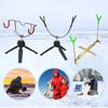 Portable Ice Fishing Rod Holder Easily Installation Double-Head Fish Pole Holder Adjustable Angle Fishing Rod Pole Holder