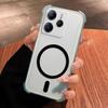 Чехол-желе с магнитным кольцом для DIY для Xiaomi Redmi Note 14 5G 4G, противоударный, с защитой углов-подушек безопасности