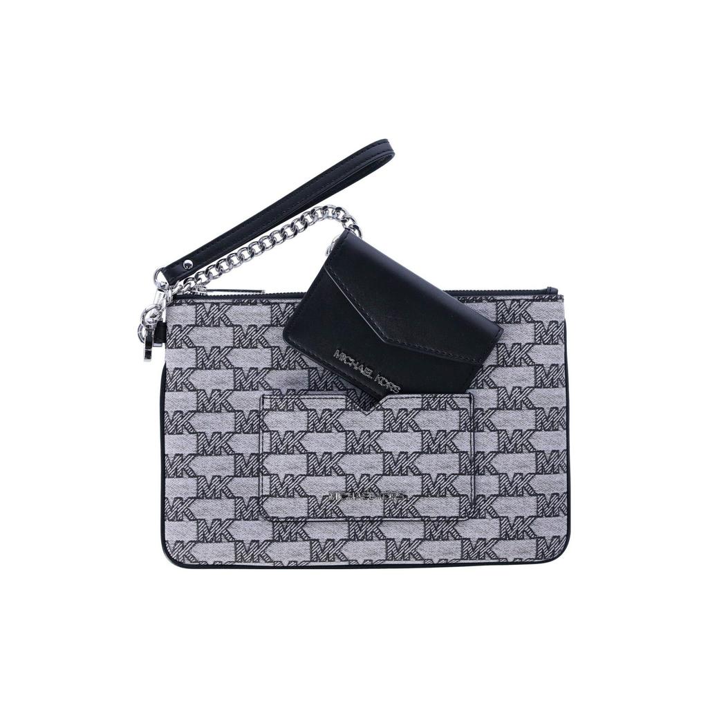 Michael Kors Mk Jet Set Item Классический Кошелек-Клатч на Молнии с Логотипом-Монограммой Большой Женские кошельки Черный 35F3STTW9R-001