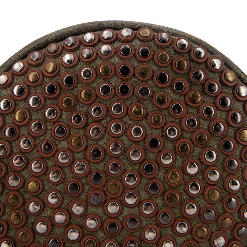 Sac à Bandoulière Clouté Rond Kaki Femme AUREN