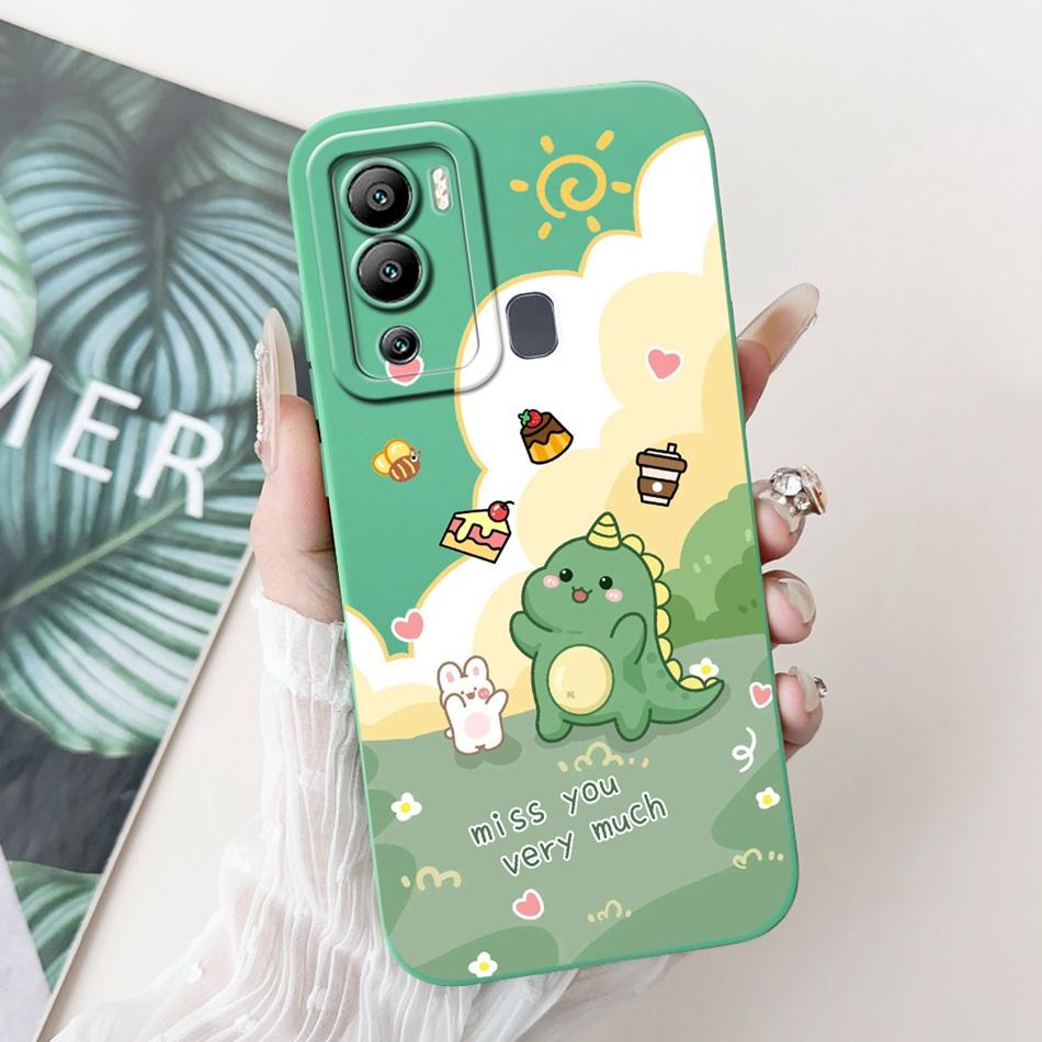 Чехол для Infinix Hot 12i Hot 12 Play Hot12i X665B X6816C Милый Мультяшный Пингвин Заяц Защита Камеры Мягкий Силиконовый Чехол для Телефона