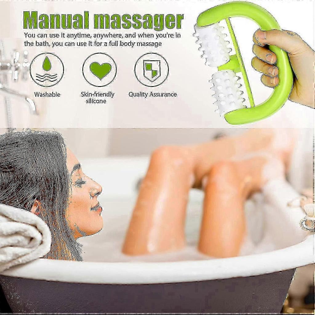 25-26 Anti-Cellulite Massage Roller - Wet and Dry Body Roller for Cellulite Reduction and Facial Massage