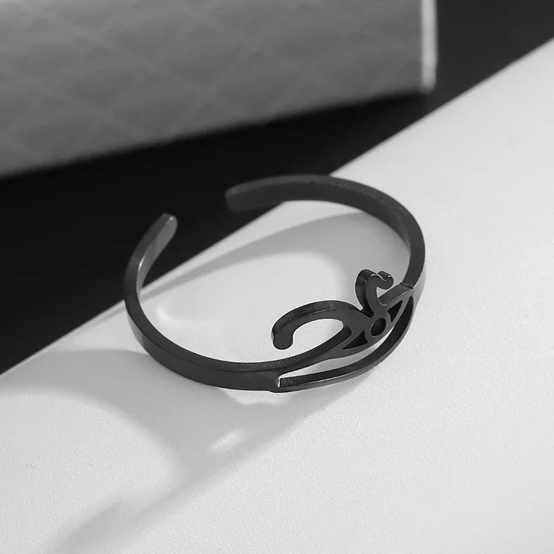 Ayatul Kursi Scripture Open Ring Quran Islamic Muslim Adjustable Ring Arabic Language Jewelry for Women Birthday Gift