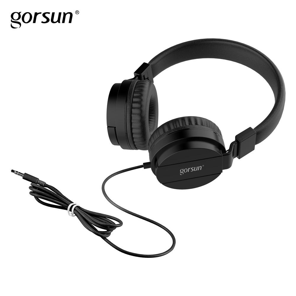 Детские наушники Gorsun, легкие стереопроводные детские гарнитуры для детей и взрослых, регулируемая повязка на голову, гарнитура для малышей для смартфонов