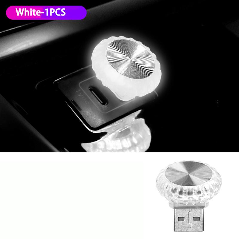 Автомобильный USB Светодиодный Атмосферный Свет RGB Подсветка Салона Мини Декоративные Ночники Для Автомобиля Подсветка Салона Компьютерный Свет Plug Play