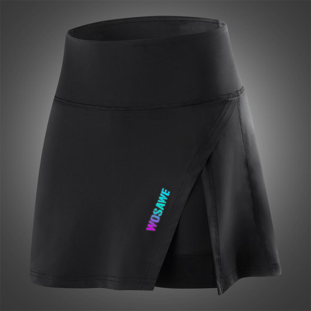 Women Cycling Shorts 5D Gel Pads Outdoor Sports Trousers Skirt 2 In1 High Stretchy Cycling Leggings Solid Color Skirts Shorts