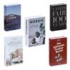 Набор из 5 поддельных книг Интерьерная книга-муляж Книга в западном стиле Современный минималистский симулятор Книга в кремовом стиле Поддельная книга Фото-реквизит Книга Мягкая мебель