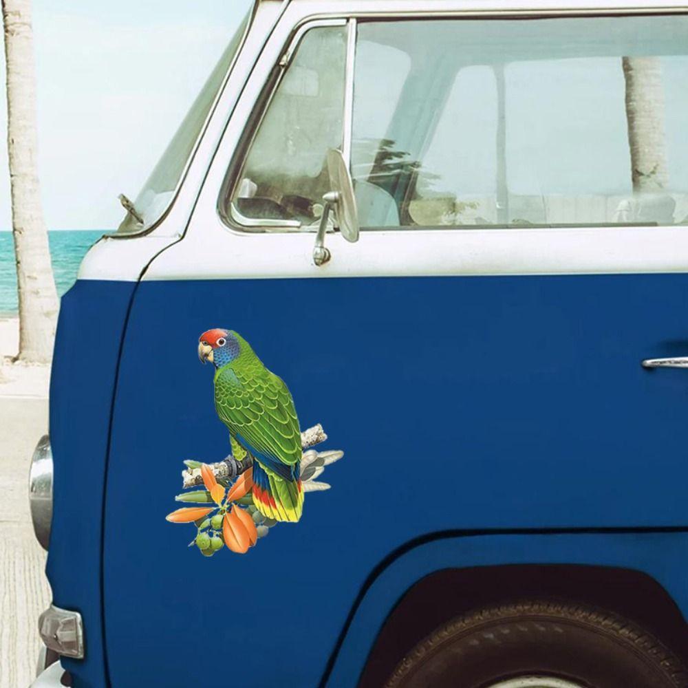 Водонепроницаемые милые наклейки с попугаями, красочные наклейки с птицами и животными, тематический стиль, декоративные наклейки