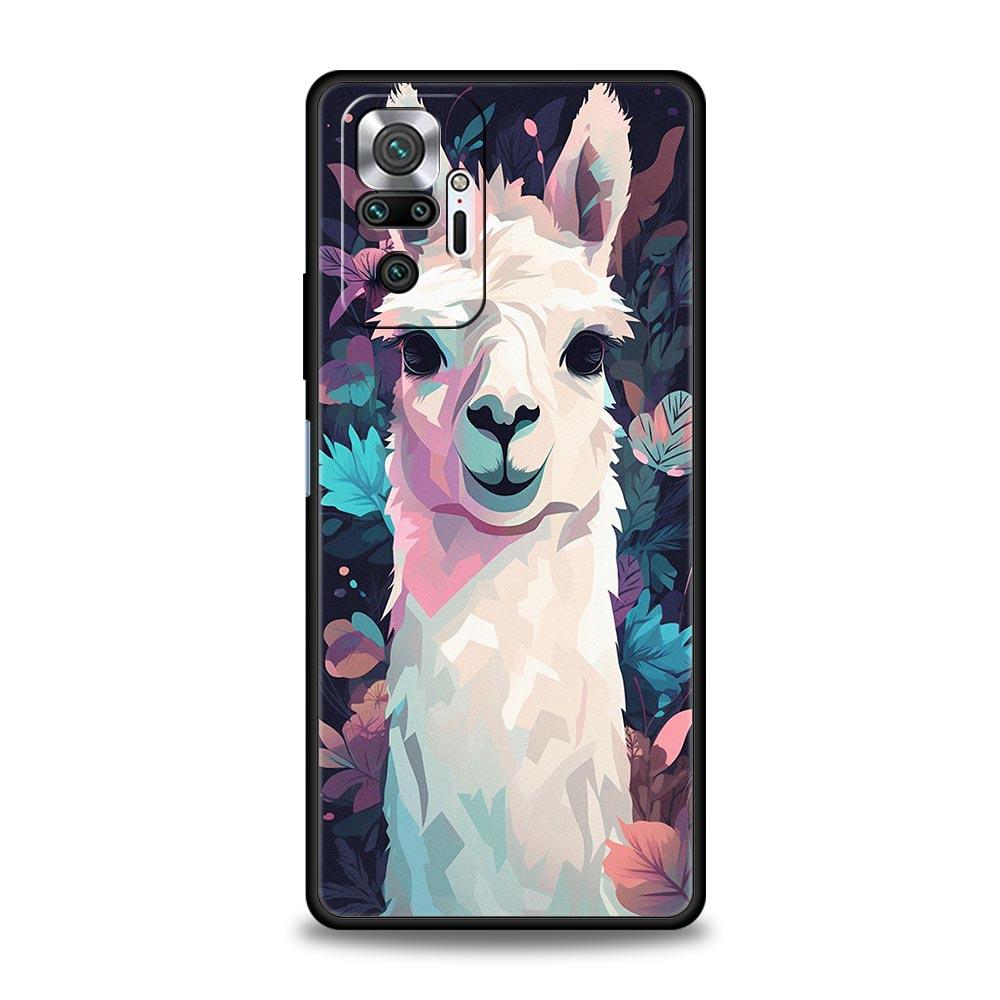 Милый Чехол для Телефона с Альпакой Для Xiaomi Redmi Note 13 12 5G 11 10 Pro Plus 4G 9S 9 8 7 9T 13C 12C 10C 9C 9A Силиконовый Чехол