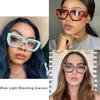 Thick Frame Blue Light Glasses For Women Men Fashion Oversized Square Computer Gaming Eyeglasses With Clear Lens