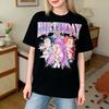 Tee Shirt Round Neck Short Sleeve Cartoon Anime Pattern Women T-shirt Loose Fit Breathable Casual Blouse Daily Wear