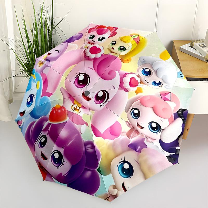 Cute Characters, Fantasy World Automatic Opening and Closing, 8 rib Structure Portable Umbrella, Suitable for Men and Women in All Seasons