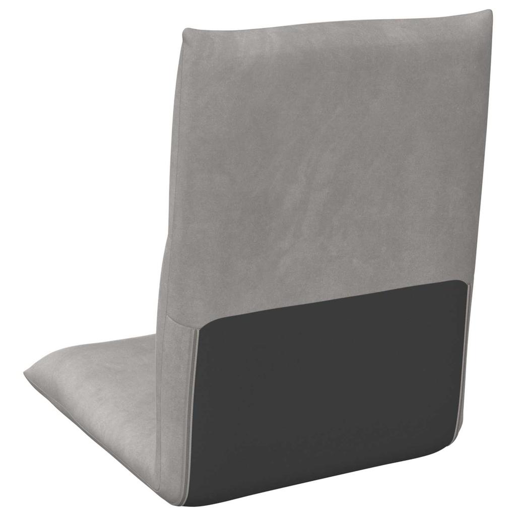 Adjustable Floor Chair Light Grey Velvet