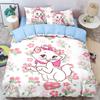 Cute Cat Duvet Cover pillowcase Bedding Bedroom Decoration Children Gift adult Single Double bed Large SizeZip Duvet Cover