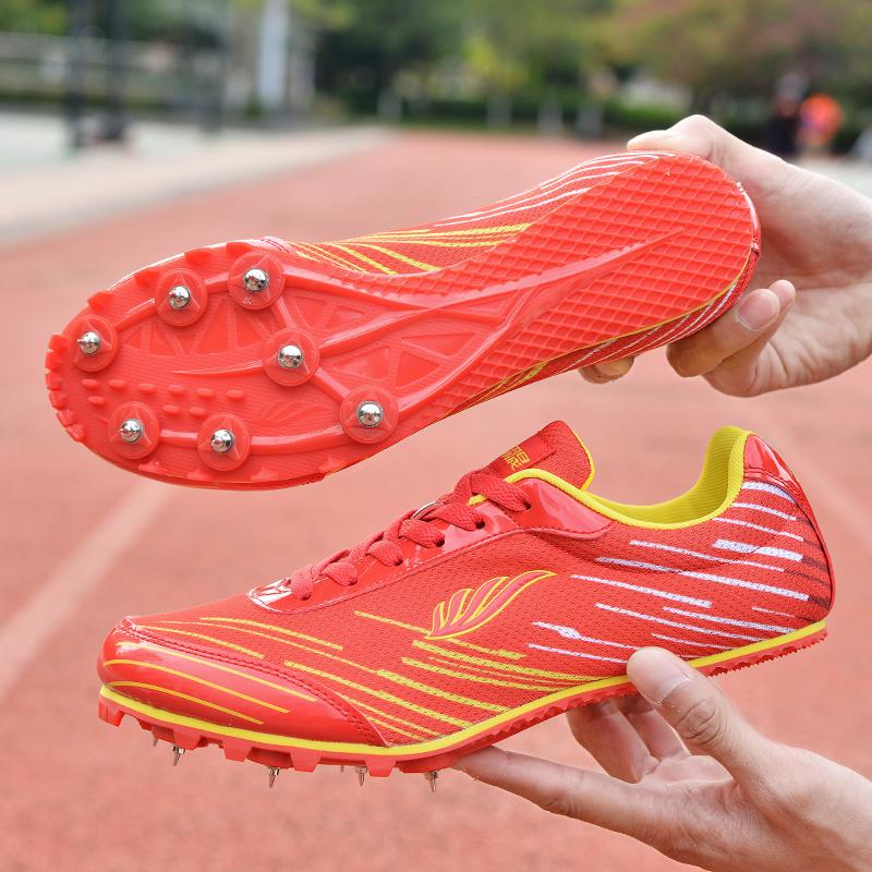 Модные мужские и женские кроссовки для легкой атлетики с шипами для бега и тренировок Ультралегкие мягкие кроссовки для легкой атлетики и бега с шипами