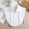 Fashion Half Shirt Style Fake Collar for Women Stand Detachable Collar Fake Girls Vintage Lace Ladies False Blouse Collar Decor