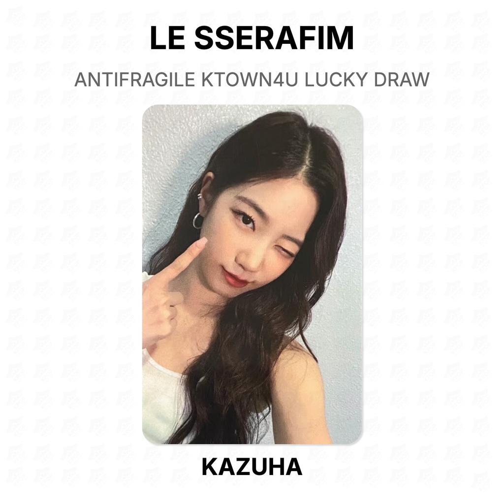 LE SSERAFIM ANTIFRAGILE KTOWN4U Розыгрыш Счастливый Билет Официальная Фотокарточка