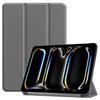 For iPad Pro 11 (2024) Case PC+PU Auto Wake Sleep Tablet Shell with Tri-fold Stand