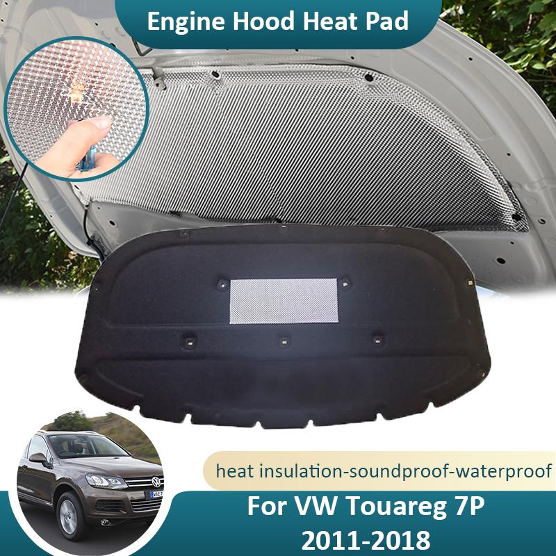 For VW Volkswagen Touareg 7P 2011 2012 2013 2014 2015 2016 2017 2018 Front Hood Engine Heat Sound Pad ulation Cotton Cover