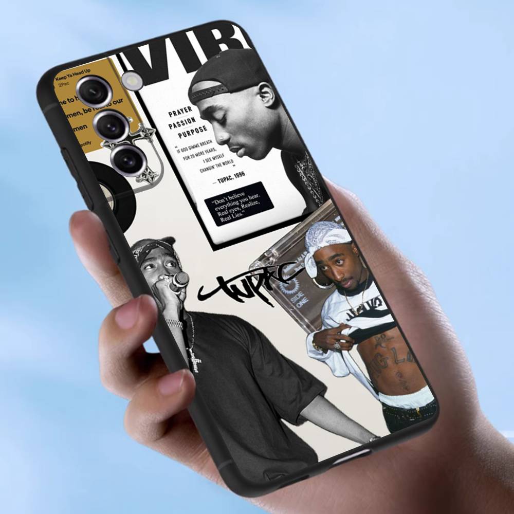 Rapper 2Pac Singer Tupac Case For Samsung Galaxy Case S25 S23 S22 S21 S30 S20 S10 Ultra Plus FE TPU Soft Cover