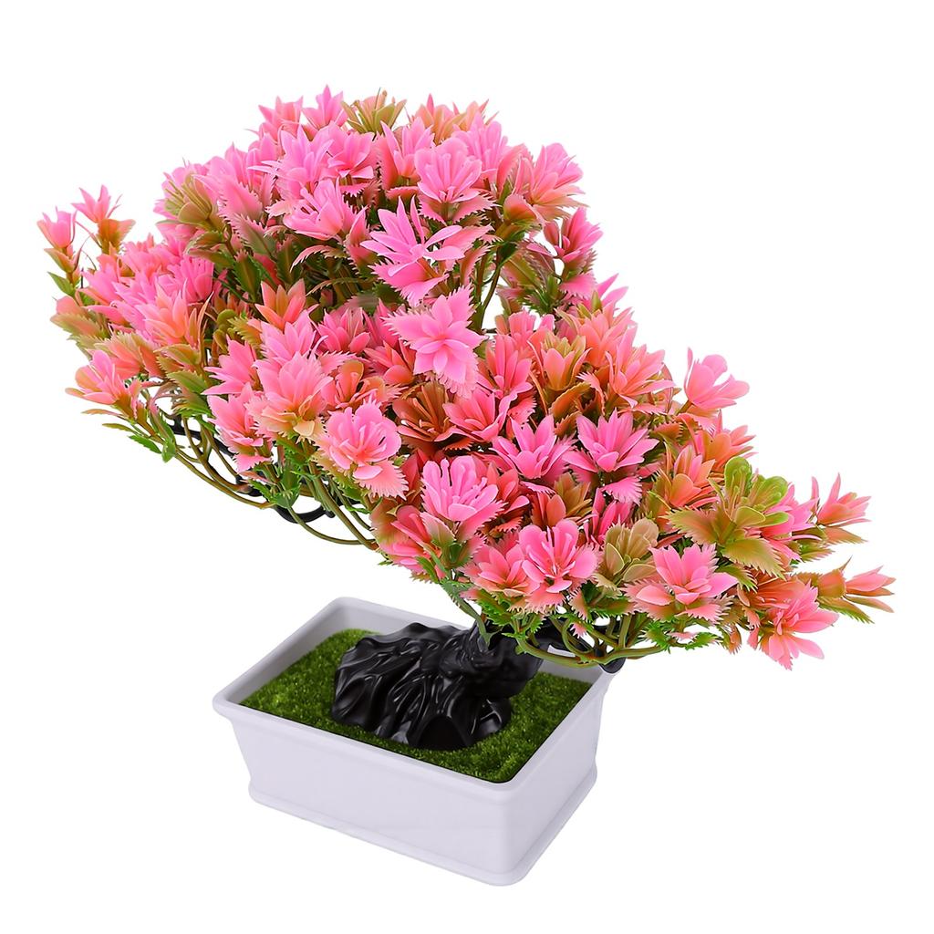 Artificial Bonsai Tree Indoor Small Faux Plant Decor with Pot for Home Table Office Desk Shelf Bedroom Living Room