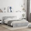VidaXL Bed Frames with Headboard and LED, Double Bed with Slat Base, Adult Bed, Bedroom Furniture, Modern, Grey 3207598