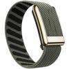 Whoop 5.0 Nylon Elastic Sport Band with Shiny Metal Frame (Gold/Silver)