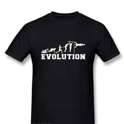 Футболка Evolution Calisthenics Винтажная Смешная На День Рождения Хлопок Короткий Рукав Футболки Повседневный Круглый Вырез Топы Футболки Хип-Хоп Винтаж