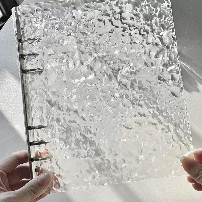 Water Ripple Transparent Acrylic A5 Four-Pocket Photo Album - Colorful Simple Design