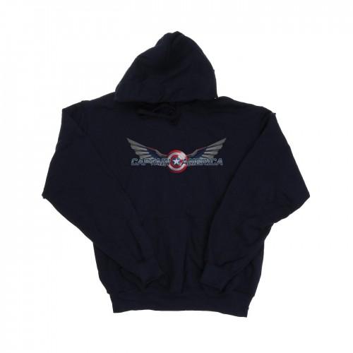 Marvel Mens Falcon And The Winter Soldier Captain America Logo Hoodie