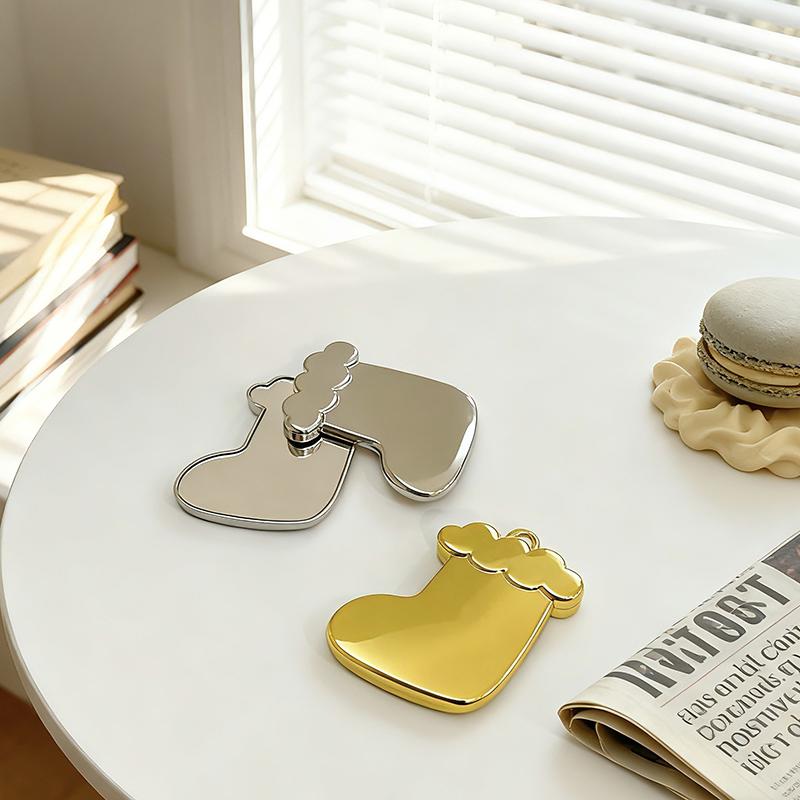 Christmas Tree Snowflake Stock Cosmetic Mirror Sliding Folding Mirror Girls Carry-On Mirror Unbreakable Compact Vanity Mirror