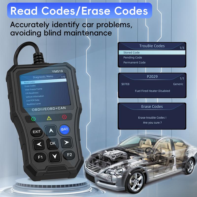 Диагностический сканер OBD2, считыватель кодов Check Engine, профессиональный диагностический сканер Auto Check Engine Light