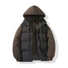 Мужская зимняя парная куртка из толстого хлопка, свободного кроя, с капюшоном, куртка-хлеб, молодежная короткая хлопковая куртка
