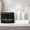 Large Capacity Travel Cosmetic Bag Transparent Mesh Toiletry Bag Portable Makeup Case  Women's