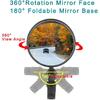 QYMOTO Go Kart Mirrors Side Rear View Mirror for Coleman KT196, Trail Master,Universal fit 1/2''-1.37'' Diameter Handle bar, 2pcs Left and Right
