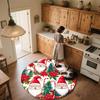 Christmas Theme pattern round rug,Carpet Rug for Living Room Bedroom Playroom ,Non-slip Floor Mat,Holiday Gifts and Birthday Gifts.