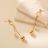 2023 Trend New Asymmetrical Pearl Earrings Gold Design Plated