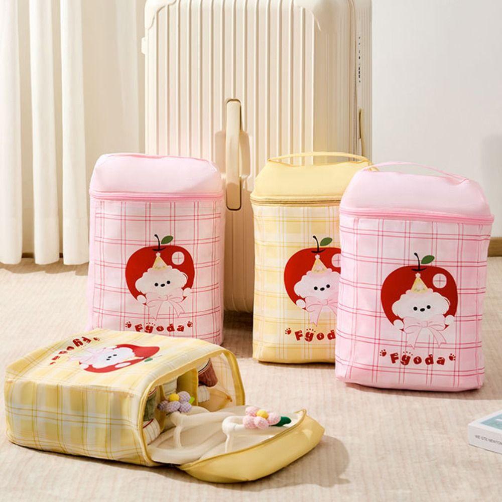 Zipper Closure Dog Print Travel Shoe Bag Cartoon Underwear Storage Bag Wardrobe