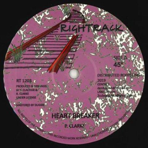 12-дюймовая пластинка PAULA CLARKE / TONY MURRAY - Heart Breaker / Beautiful Lady RT1203 Rightrack 198- UK Регги, Ска и Даб Б/У