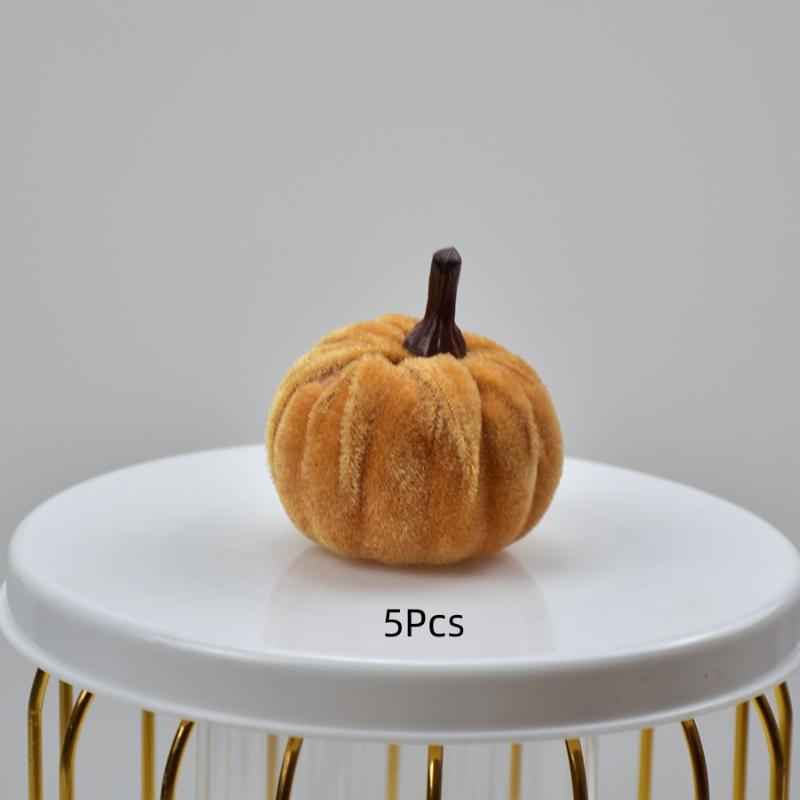 5/10Pcs Halloween Pumpkin Set 5Cm Artificial Pumpkin Decorations Halloween Party Foam Pumpkin Desktop Ornament Halloween Decor