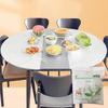 Pack of 10 Transparent Round Disposable Tablecloths - Thickened, Oilproof, Waterproof with Drawstring.