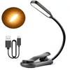 New Rechargeable Book Light 7 LED Reading Light with 3-Level Warm Cool White Daylight Flexible Easy Clip Night Reading Lamp In B