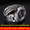 Титановый сплав Ремешок для часов Для Casio G-SHOCK Серии GST GST-210/W120L/S130L/S310 GST-B100 W300/400G Мужской Модифицированный стальной ремешок для часов