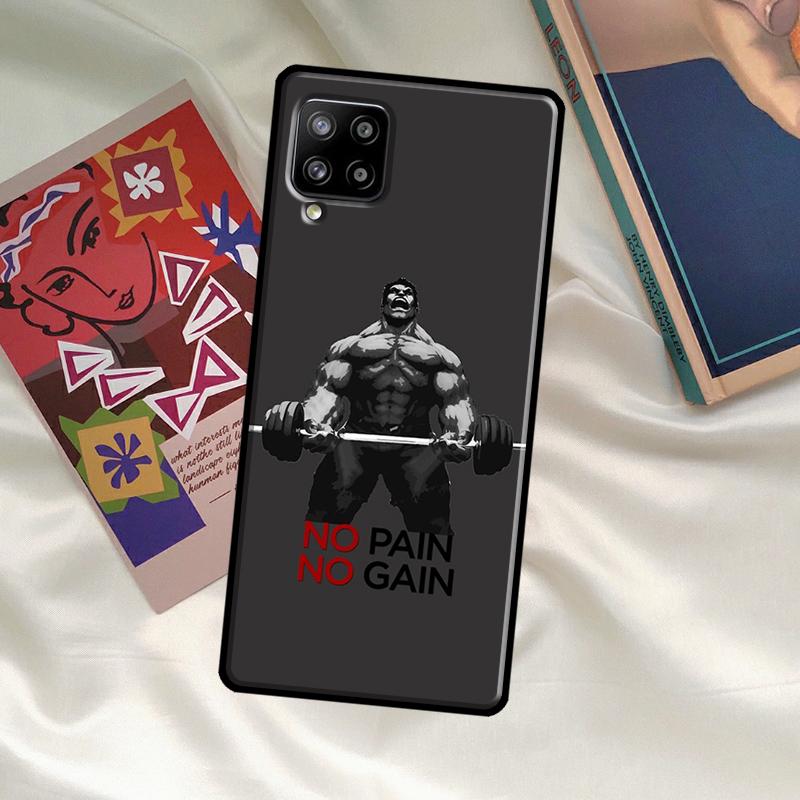 No Pain No Gain Training Case For Samsung Galaxy A33 A13 A36 A56 A23 A52 A32 A12 A54 A34 A14 A16 A26 A53 A15 A35 A55