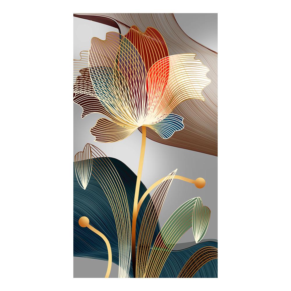 Скандинавские роскошные золотые линии, постеры и принты, настенная картина, современная абстрактная цветочная картина, холст, картина для галереи, домашний декор