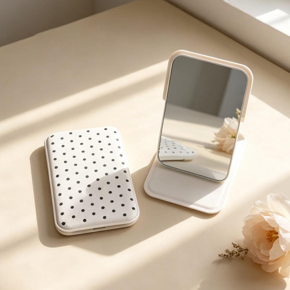 Mini Cosmetic Mirror Foldable Pocket Mirror Portable PortbaleVanity Mirror Desktop Use