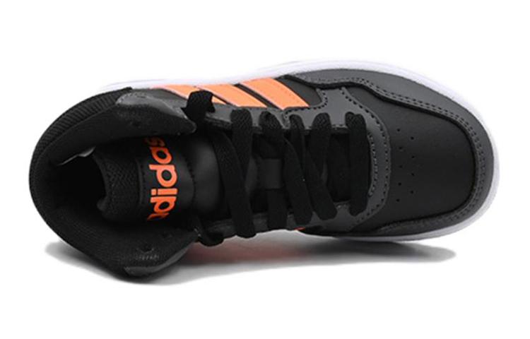 Adidas Neo Hoops 3.0 Mid K Fabric Casual Slip Resistant Abrasion Resistant Mid top Kids' Skateboarding Shoes HQ4492